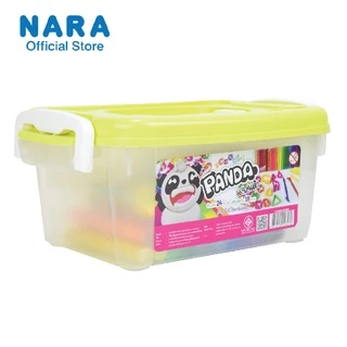 PANDA Modelling Clay Super Value ดินน้ำมันไร้สารพิษเเพนด้า รุ่นสุดคุ้ม 24 สี + เเม่พิมพ์ครบชุด (ขนาด 400 กรัม)