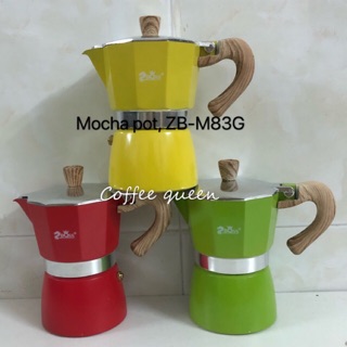 ZBOSS หม้อต้มกาแฟเอสเพรสโซ่ MOKA POT ZB-M83Gใหม่กระบวนการขัดเหล็กกล้าไร้สนิมในถ้วย