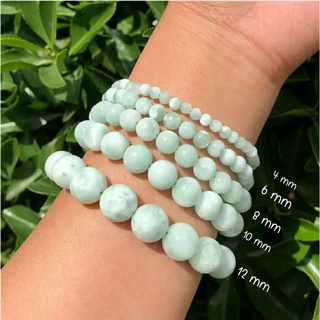 กำไลหินนำพาความสุข และความรัก Green Larimar หินนำโชคแท้