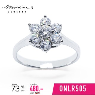 Memorine Jewelry แหวนเงินแท้ 925 ฝังเพชรสวิส (CZ) : ONLR505