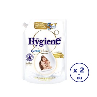 HYGIENE ไฮยีน ผลิตภัณฑ์ปรับผ้านุ่ม เอ็กซ์เพิร์ท แคร์ มิลค์กี้ทัช (ขาว) 1300 มล. (ทั้งหมด 2 ชิ้น)