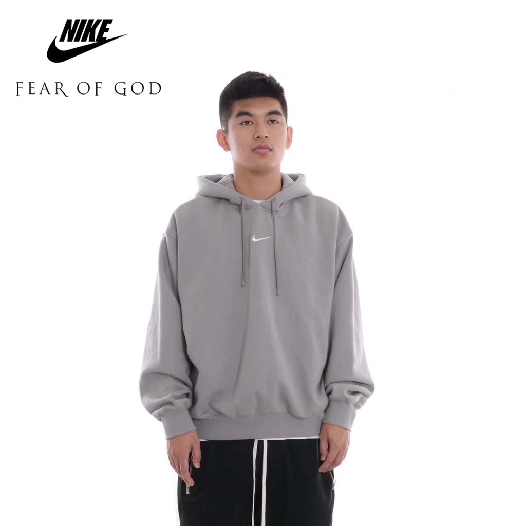 Fear OF GOD FOG X Nike 2022 เสื้อกันหนาว มีฮู้ด ผ้าฟลีซ ทรงหลวม สําหรับผู้ชาย ผู้หญิง