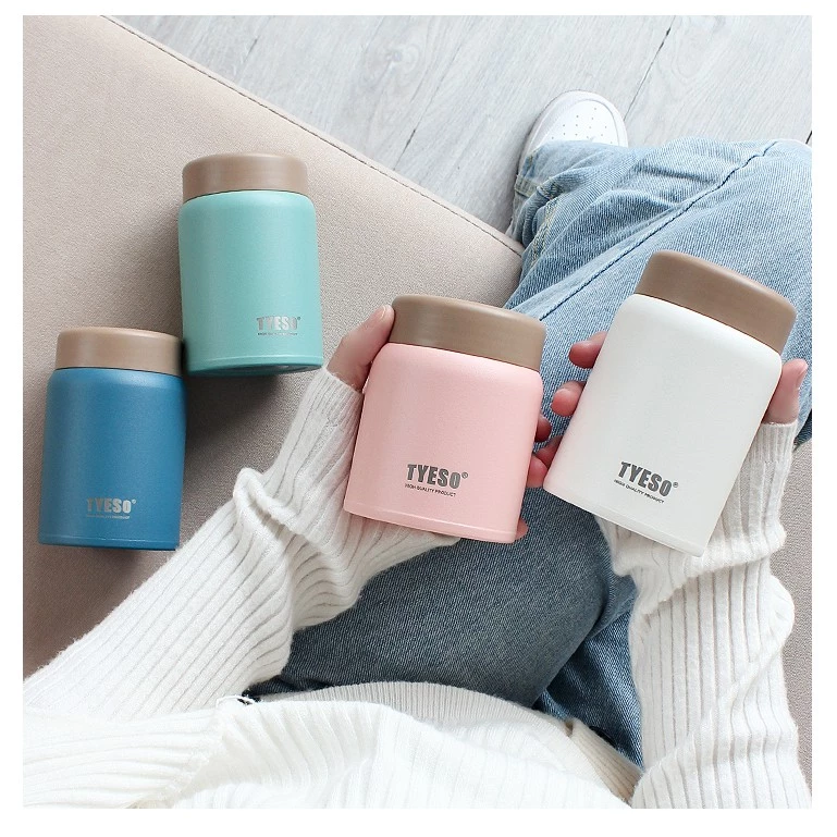 TYESO MINI 2ขนาด 220ml. 280ml. แก้วกระติกแบบพกพาขนาดเล็ก กระบอกน้ำขนาดเล็ก เก็บความร้อน เก็บความเย็น
