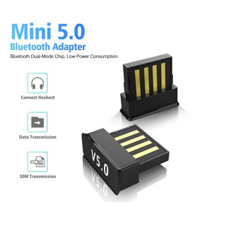 Adapter USB Bluetooth BT 5.0คอมพิวเตอร์ไร้สายUSBอะแดปเตอร์เครื่องรับสัญญาณเครื่องส่งสัญญาณDongleแล็ปท็อปหูฟัง