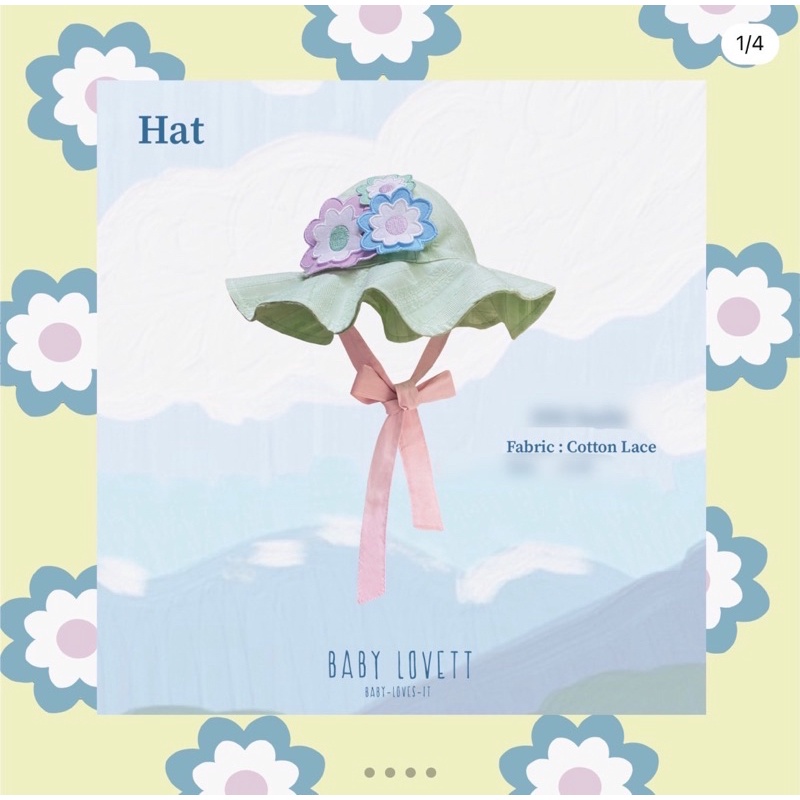 babylovett หมวก Flowery’s Market size M พร้อมส่ง