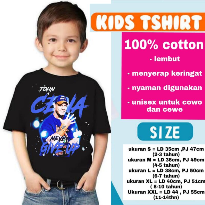 KATUN JOHN CENA CHILDRENS เสื้อยืด SMACKDOWN เสื้อผ้าเด็กเสื้อผ้าเด็กอายุ 1 - 12 ปีอายุ 1 2 3 4 5 6 