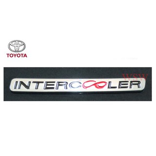 INTERCOOLER LOGO ขนาดตามรูป TOYOTA HILUX MK6 MK7 VIGO FORTUNER โลโก้ ป้าย ชุบโครม อินเตอร์คูลเลอร์ แผ่นป้ายติดรถ inter