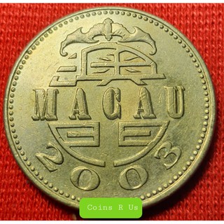 เหรียญต่างประเทศ มาเก๊า Macau ปี 2003,2005 , 2007 , 2010 ชนิด 1 Pataca ขนาด 26 มม. ผ่านใช้สวยน่าสะสม