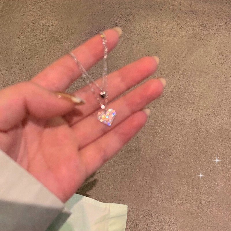 2022 Loveสร้อยคอสองชั้นหญิงหรูหราNiche High-End Design Clavicle Chain