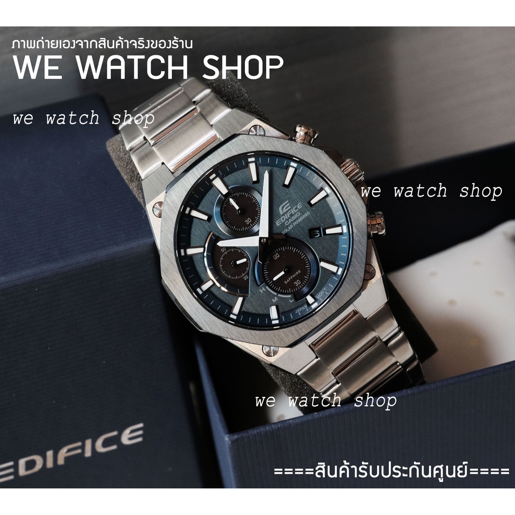 รับประกันศูนย์ไทย CMG EDIFICE ของเเท้ EFS-S570DB-2AUDF สายสแตนเลส จอสีกรมท่า หน้าปัด Sapphare รับประ