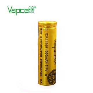 ถ่านชาร์จ Vapcell ICR14500(ขนาดAA) 1000mAh 1 ก้อน หัวตัด