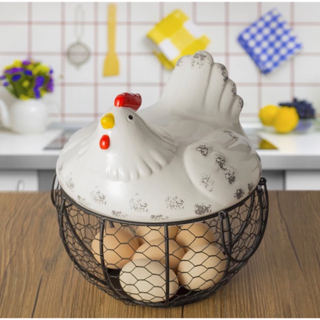 ตะกร้าแม่ไก่  ใส่ไข่ได้ 24 ลูก เหมาะสำหรับตกแต่ง 🐔🐣🐣(((( พร้อมส่ง ))))