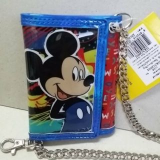 ลิขสิทธิ์แท้ กระเป๋าสตางค์โซ่ Mickey mouse มิกกี้เม้าส์ กว้าง 3.5 สูง 4.5นิ้ว