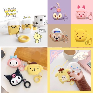 แหล่งขายและราคาสำหรับ Airpods caseเคสยางซิลิโคนการ์ตูน melody/Cinnamoroll/pompompurinพร้อมแหวนห้อยอาจถูกใจคุณ