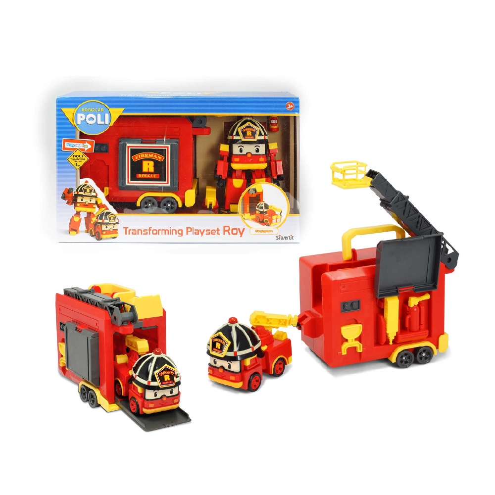Robocar Poli Transforming Carry Case Set - Poli - Roy ของเล่นหุ่นยนต์ของเล่น โรโบคาร์ โพลี รอย รหัส SVR83073