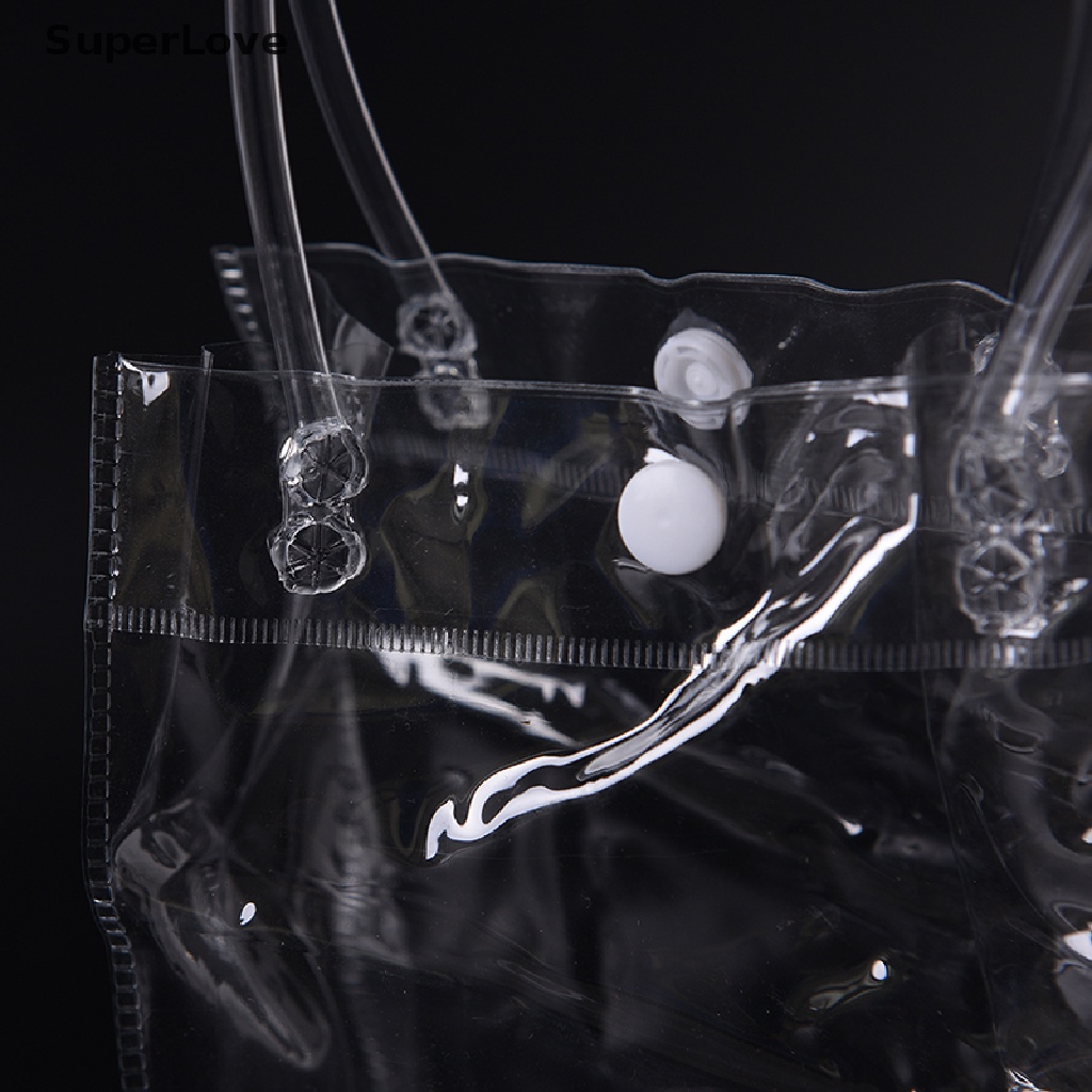 SUPER Clear-Transparent Tote Bags Handbag Plastic Women Shoulder Transparent Beach Bag HOT #8