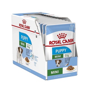 ROYAL CANIN โรยัล คานิน อาหารสำหรับลูกสุนัข พันธุ์เล็ก อายุ 2-10 เดือน 85 กรัม (แพ็ค 12 ซอง)