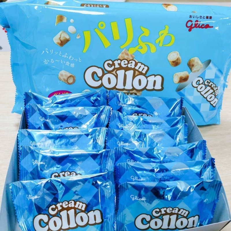 ปลีก🤗โคลลอน🌈สอดไส้ครีมนมฮอกไกโด🍼Glico Collon Cream Hokkaido Milk