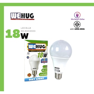 หลอดไฟ LED BULB (18w) WEHUG-มี ระบบป้องกันไฟกระชาก แสงขาว