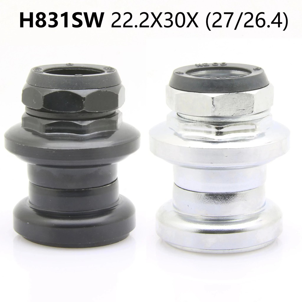 Neco ชุดถ้วยคอเกลียว 22.2 25.4 ตะเกียบ 30 27 สีดํา สีเงิน 1 นิ้ว สําหรับรถจักรยาน H831SW