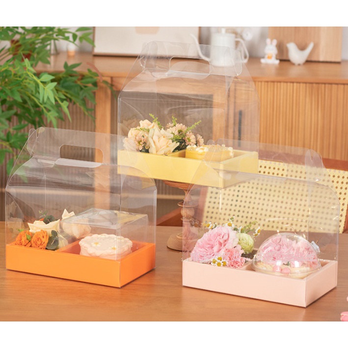 กล่องใส่ขนม กล่องใส่ดอกไม้ ตุ๊กตา แบบมีหูหิ้ว (HL83)