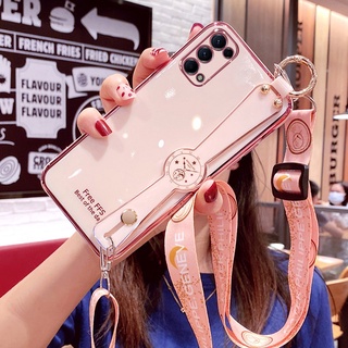 เคสโทรศัพท์มือถือ พร้อมสายคล้องคอ หรูหรา สําหรับ OPPO Reno A94 A74 A54 4G A55 A95 5G A83 F19 A93 5G