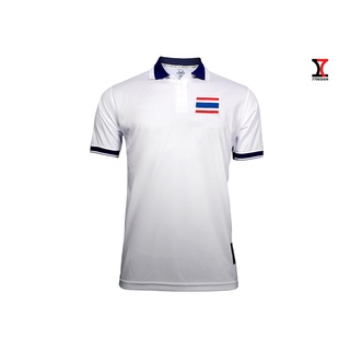 สกรีนเสื้อ 77DESIGN เสื้อคอปก THAILAND21 สีขาว เนื้อผ้าใส่สบาย