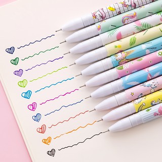 ปากกา 10 สี ⭐️ พร้อมกล่อง มี 9 ลาย - ปากกาเจล ปากกาสี ปากกาน่ารัก 10 colors pen 0.38 mimisplan