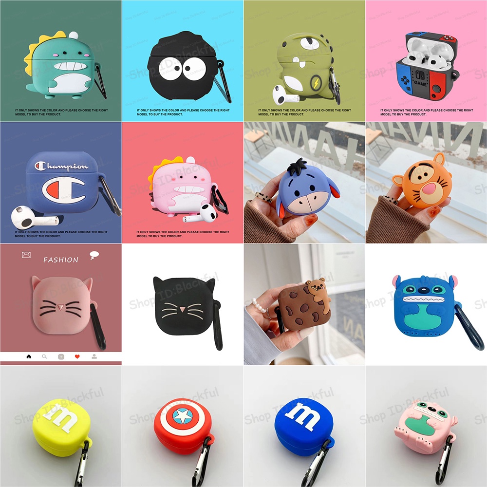ปลอกป้องกันซิลิคอนสําหรับ Baseus WM01 กรณี Encok WM01 ชุดหูฟังไร้สายบลูทูธกล่องชาร์จการ์ตูนปกอ่อน