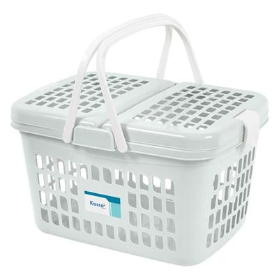 The Rich ตะกร้าอเนกประสงค์ทรงเหลี่ยมพร้อมฝาปิดและหูหิ้ว Classic KASSA HOME รุ่น 2208 ขนาด 44 x 33.5 