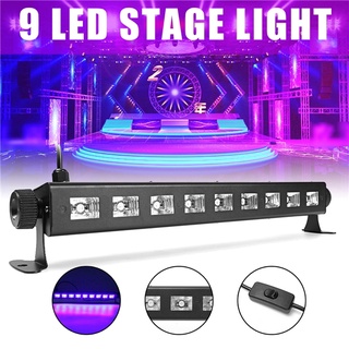 โคมไฟดิสโก้ LED 27W UV Bar 47 ซม. สีดํา สําหรับตกแต่งเวที ปาร์ตี้ฮาโลวีน