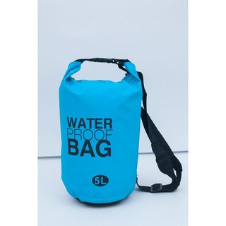 Waterproof Bag กระเป๋ากันน้ำ สีฟ้า ขนาดความจุ 5 ลิตร