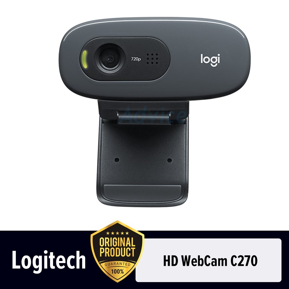 Logitech HD Webcam C270 เว็บแคมแบบไมโครโฟนในตัว พร้อมการป้องกันเสียงรบกวน