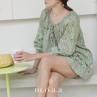 Mahila Dress in Matcha | Moaa Collection