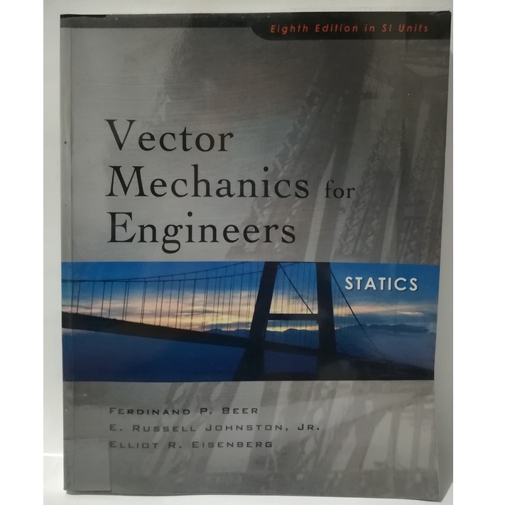 Text Book Vector Mechanics for Engineer วิชา Statics มือสอง สภาพดี