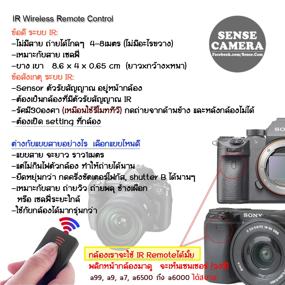 Sony สายลั่น ชัตเตอร์ 2แบบ รีโมท RM-VPR1 shutter release remote กล้อง ...