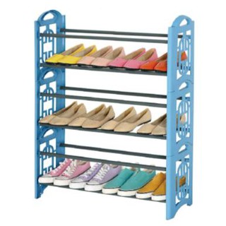 ชั้นรองเท้า 6 ชั้น สีฟ้า รุ่น XJ-6F