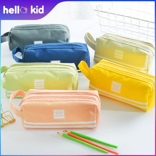 กระเป๋าใส่ปากกาของนักเรียน บรรจุได้มาก กล่องดินสอ Fashion Large Capacity Pencil Case with Large Zipper for Student Offic