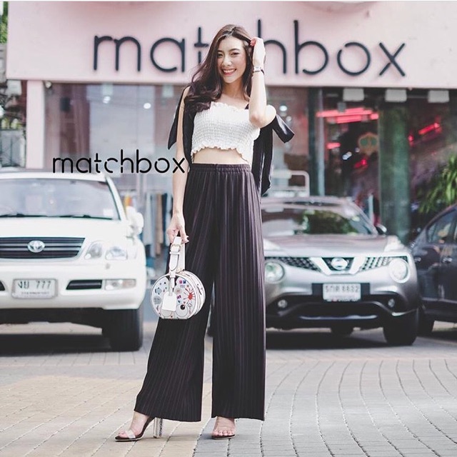ST Wide Pants กางเกงพลีททรงขากว้างพรางสะโพก *มีสีใหม่อัพเดต ผ้าเนื้อดีมีซับใน