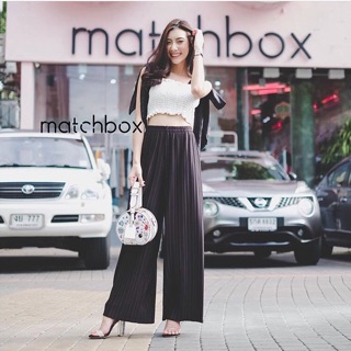 ST Wide Pants กางเกงพลีททรงขากว้างพรางสะโพก ผ้าเนื้อดีมีซับใน