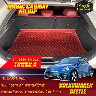 Volkswagen Beetle 2012-รุ่นปัจจุบัน Coupe Trunk A (เฉพาะถาดท้าย A) ถาดท้ายรถ Volkswagen Beetle พรม6D VIP Magic Carmat