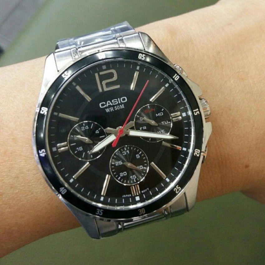Casio Standard นาฬิกาข้อมือผู้ชาย สายแสตนเลส รุ่น MTP-1374D-1A (สินค้าขายดี) ของแท้ ประกัน 1 ปีเต็ม