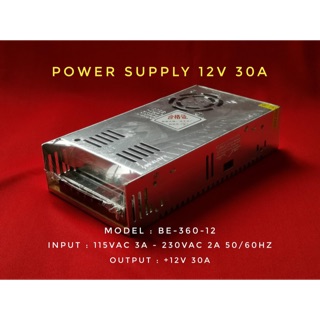 Switching Power Supply DC12V. 30A.