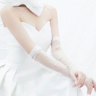 ถุงมือเจ้าสาวสําหรับถ่ายภาพ