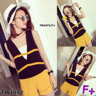 Set 2 ชิ้น เสื้อเเต่งเเทบ+กางเกงขาสั้น TW1072