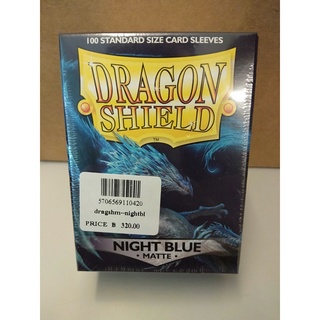 DS dragshm--nightblue Dragon Shield Nightblue Matte Sleev Dragon Shield Matte 100 Sleeve  5706569110420