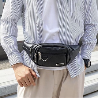 กระเป๋าหนังคาดอก คาดเอวแบบหนัง  ช่องเยอะทรงเท่กระเป๋าผู้ชาย …