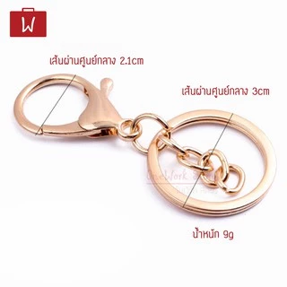 Oneworkstory พวงกุญแจ |DIY หลายแบบให้เลือก| คอหมา พวงกุญแจห่วง ห้อยกรอบบัตร คล้องที่ใส่บัตร ตะขอก้ามปู ตะขอโลหะ keychain