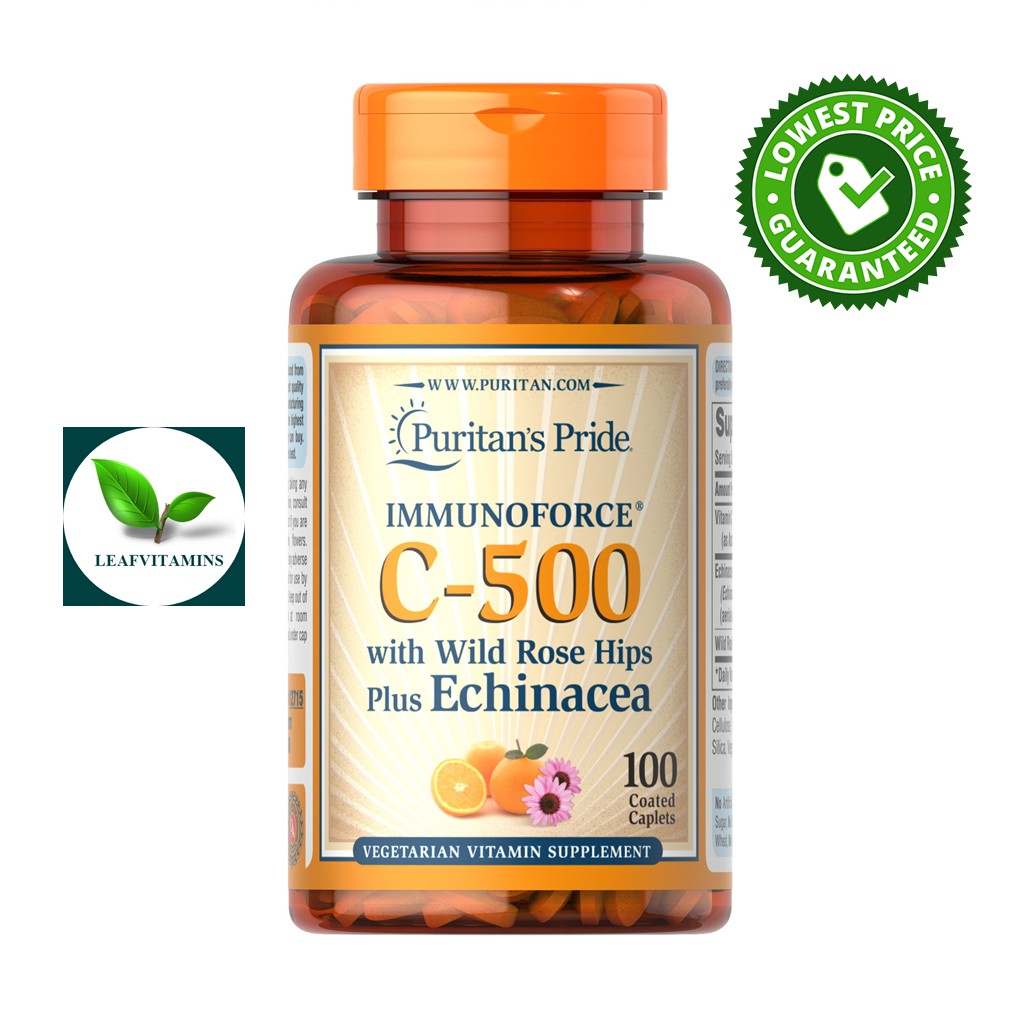 (วิตามินซี ,Vitamin C , Vit C) Puritan's Pride Vitamin C500 with Rose