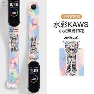 สินค้าขายดี！Mi Band 6 Wristband 5NFC Strap 4 Personality Trend Print Color Girl Sports Cartoon Smart Replacement Belt